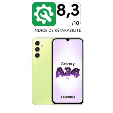 Samsung Galaxy A34 5G 128 Go Argent - Neuf