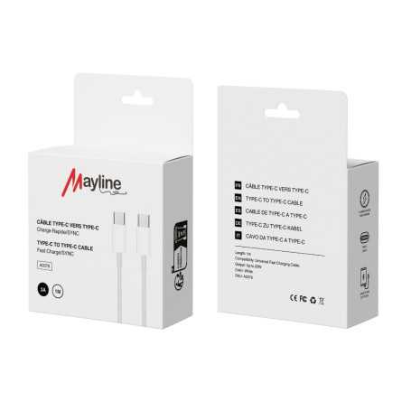Câble Type-C vers Type-C 60W    20W 1 m
