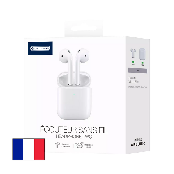 Écouteurs sans fil bluetooth Airpods JELLICO AirBlue C (Boite/blister) blanc
